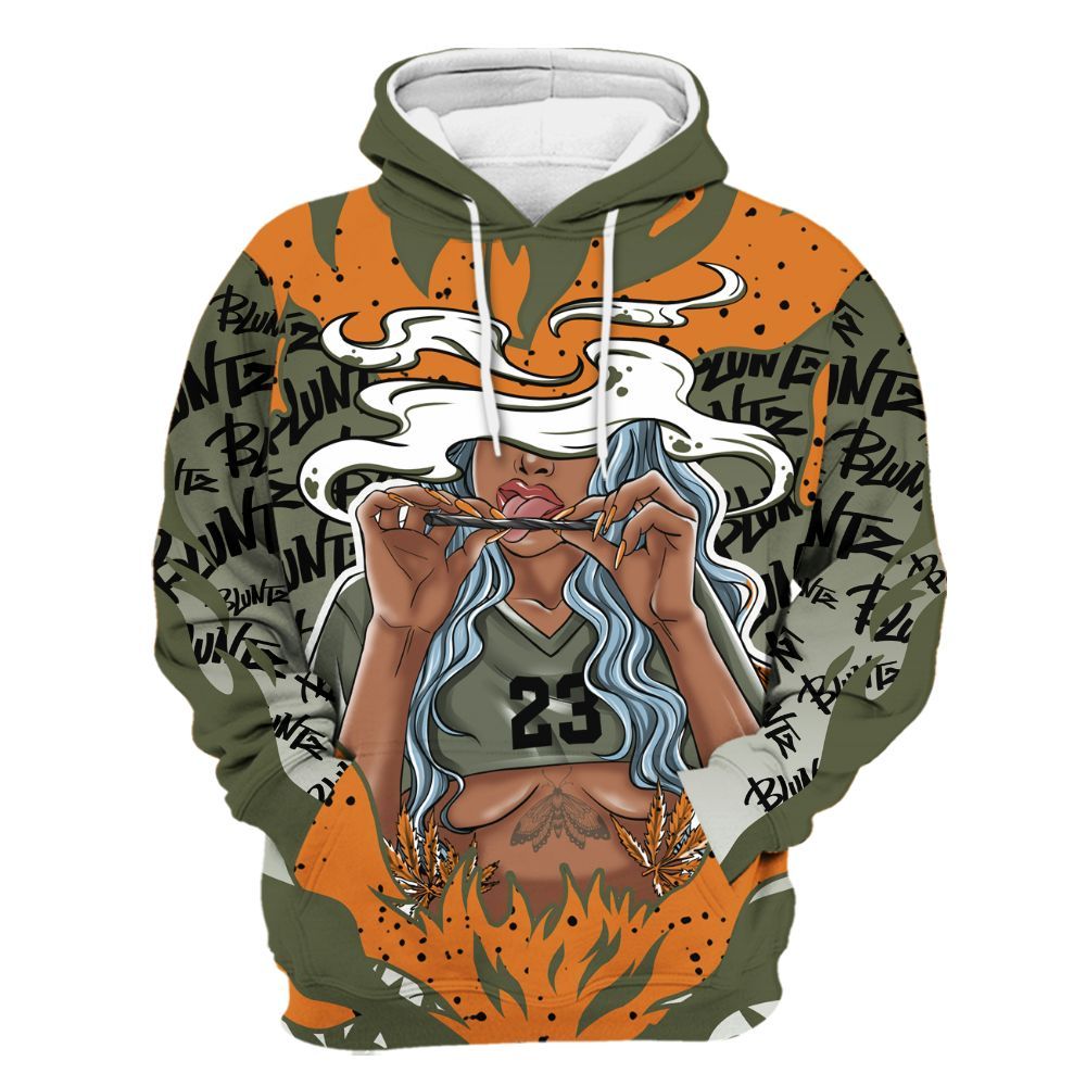 Hoodie To Match Olive 5s - Bluntz Burnz Graphics All Over Print