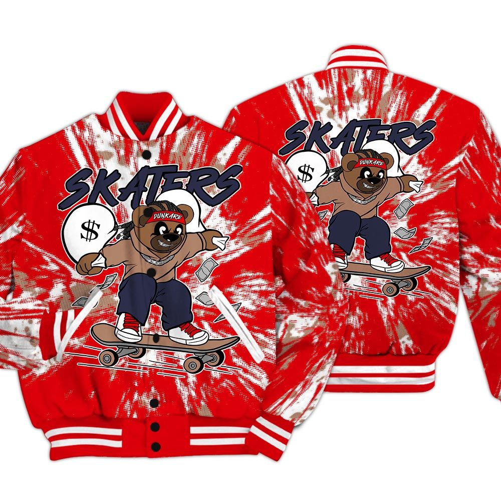 Varsity Jacket To Match Low OG Howard Bison 1s - Skaters Bear Luxury Varsity Jacket Unisex
