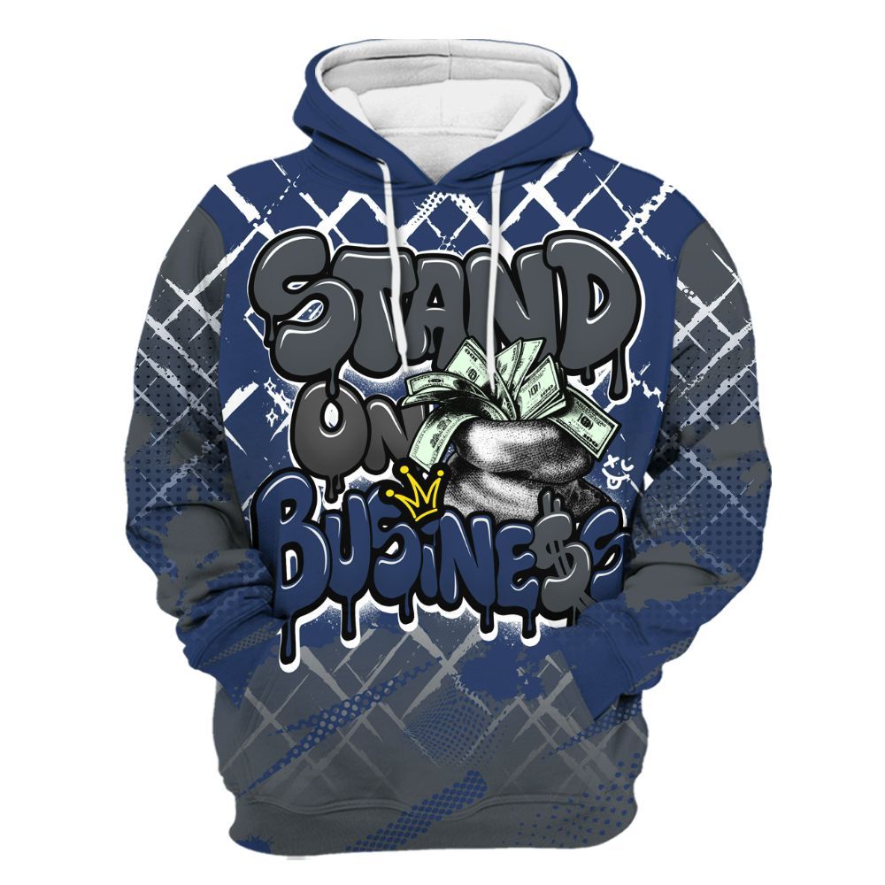 Hoodie To Match Retro Flint 13s - Halftone Stand Business Dripping All Over Print