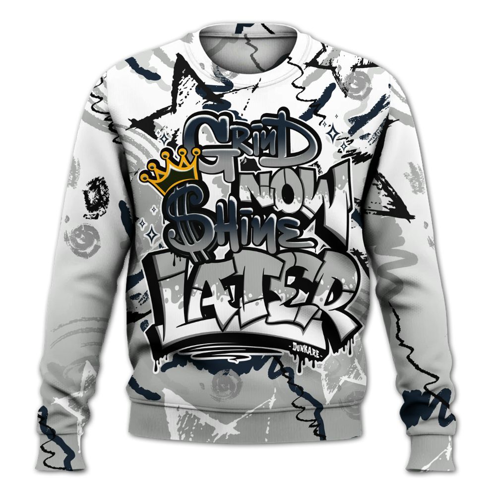 Sweatshirt To Match Retro Georgetown 6s - Grind Shine Later Drip All Over Print