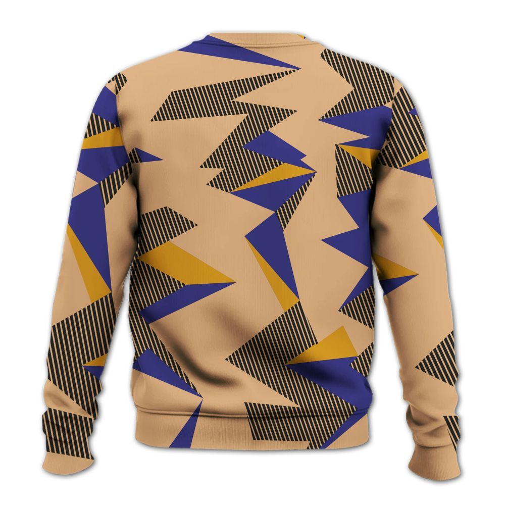 Sweatshirt To Match SE Afrobeats 7s - Geometric Camouflage Pattern All Over Print
