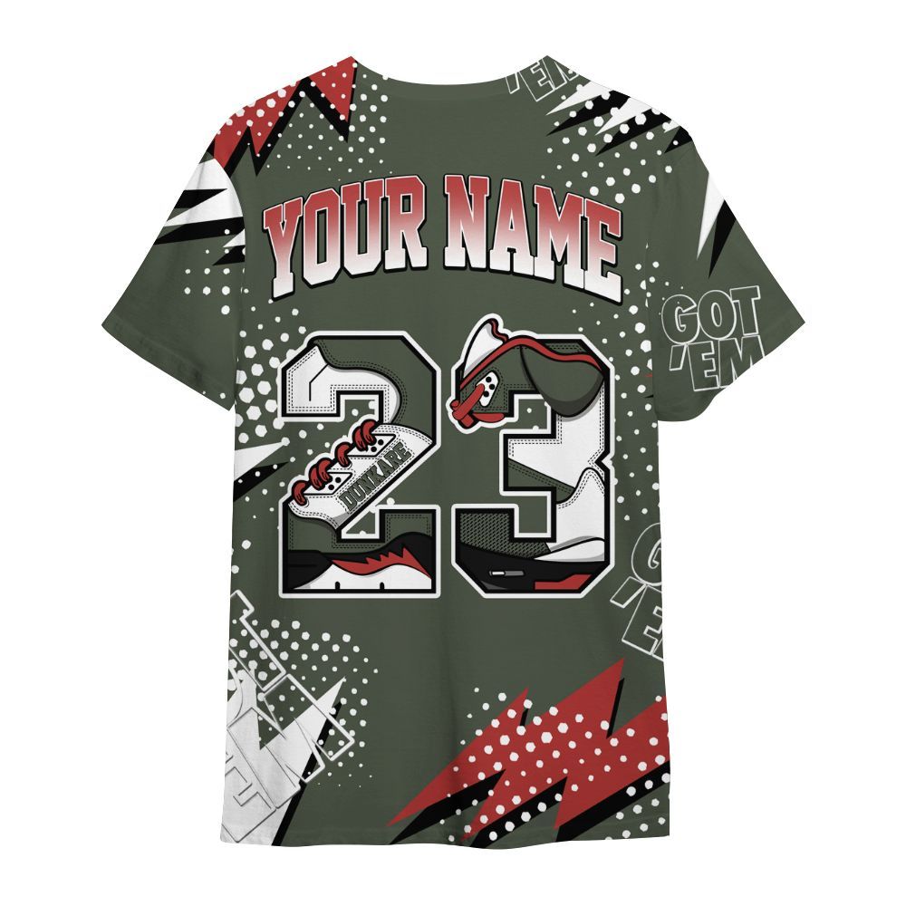 Shirt To Match Air Force 1 Low Year Of The Snake Shirt, Custom Name Number 23 5s All Over Print