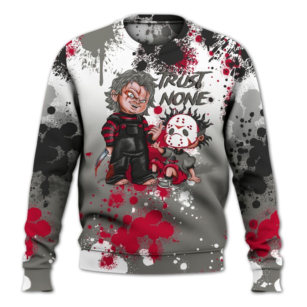 Sweatshirt To Match Shadow 2025 10s Shirt, Trust No One Scary All Over Print