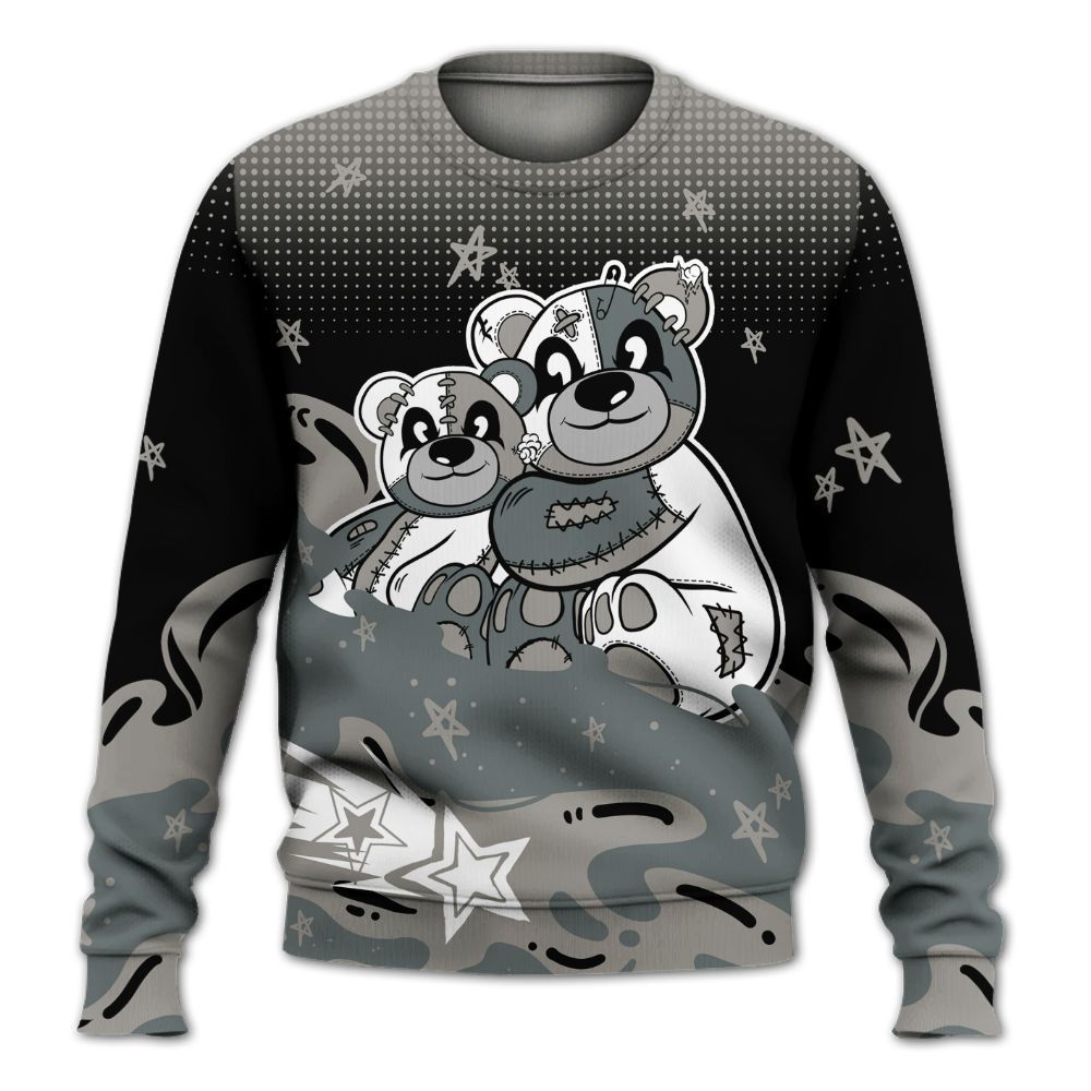Sweatshirt To Match Cool Grey 9s - Sincere Fondness Bear Stars All Over Print