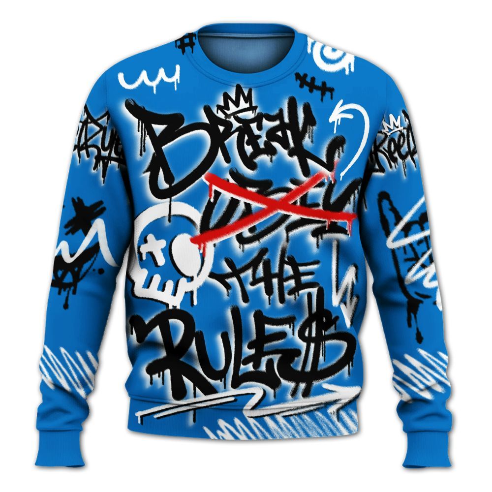 Sweatshirt To Match Blueberry 12s - Break Rules Streetwear All Over Print
