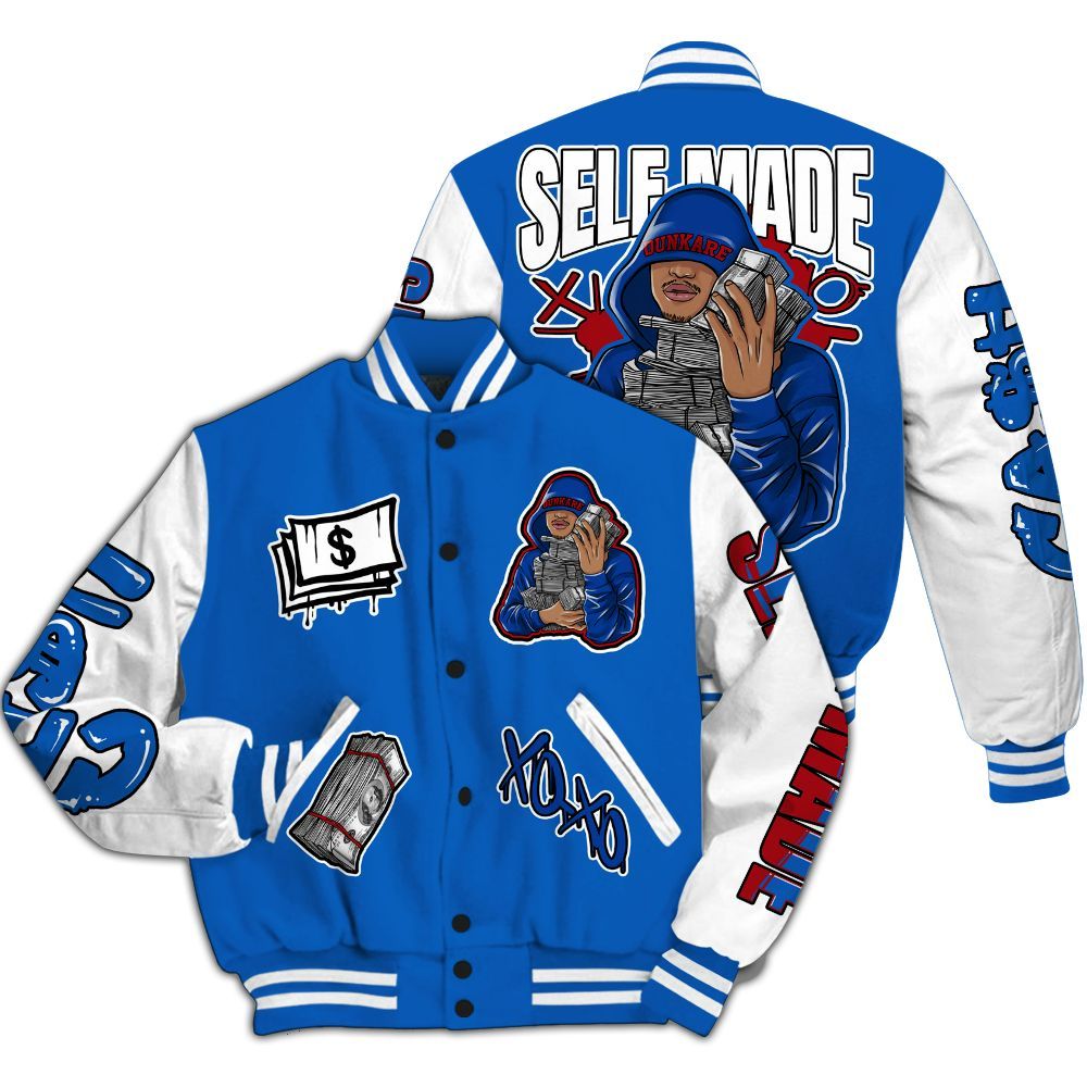 Varsity Jacket To Match Kobe 6 Game Royal - Selfmade All Over Print