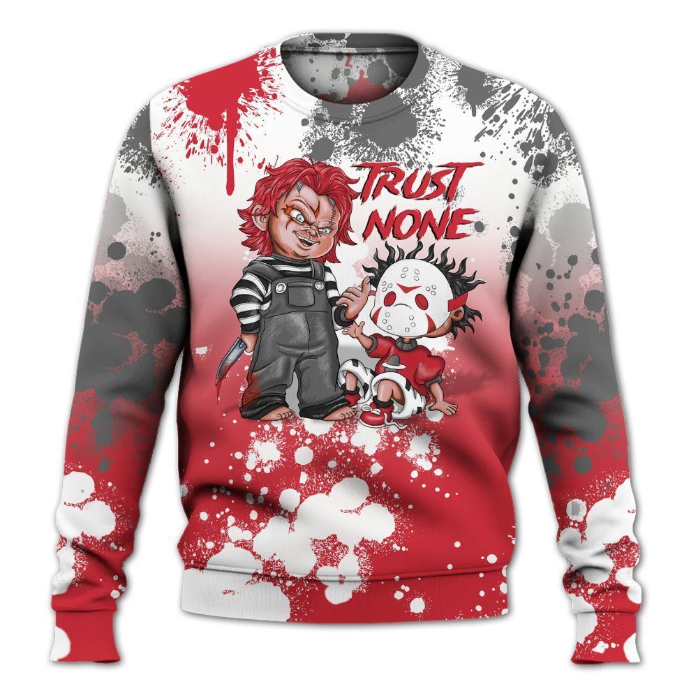 Sweatshirt To Match Bunny 2025 8s - Trust No One Scary All Over Print