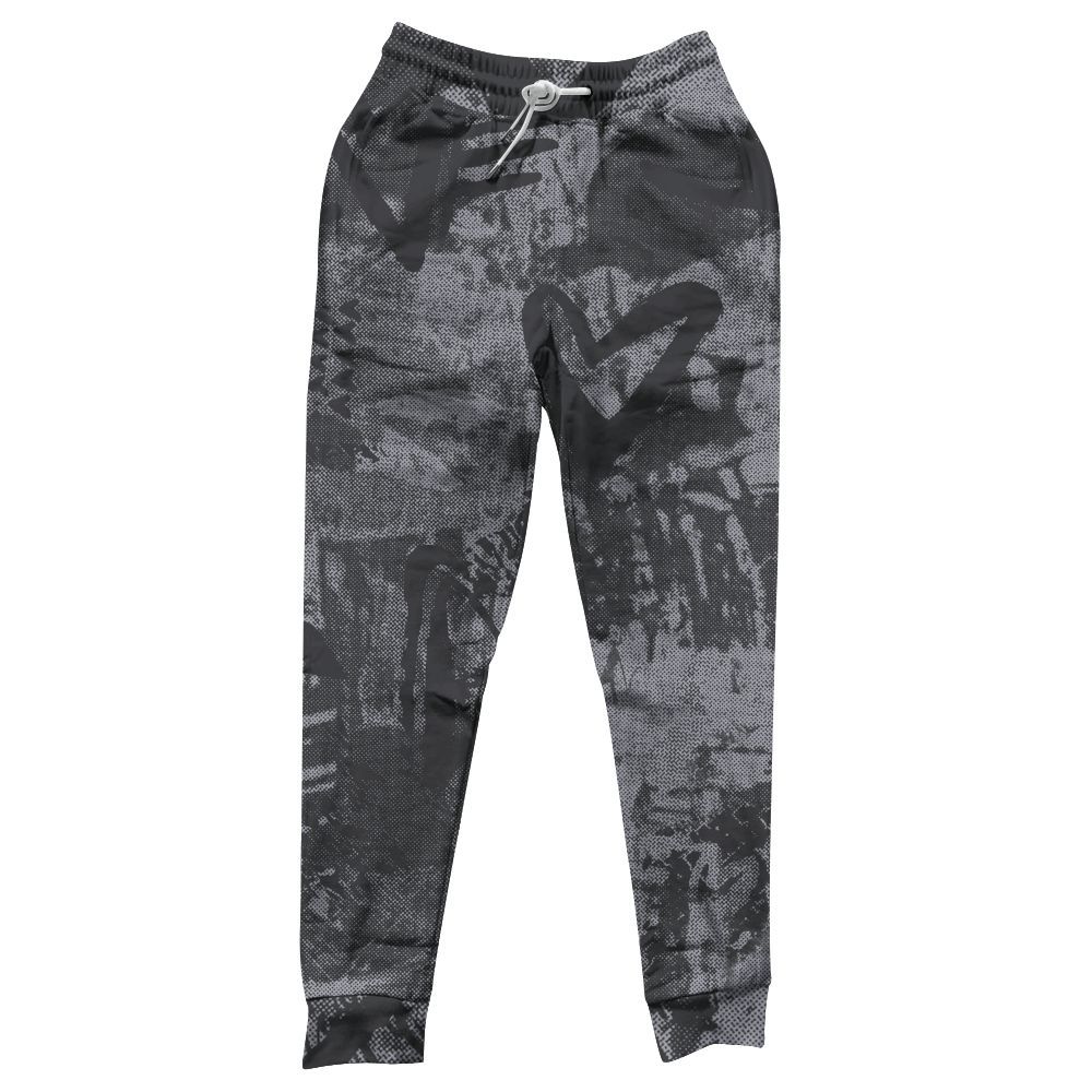 Sweatpant To Match Fear 4s - Heart Grunge All Over Print