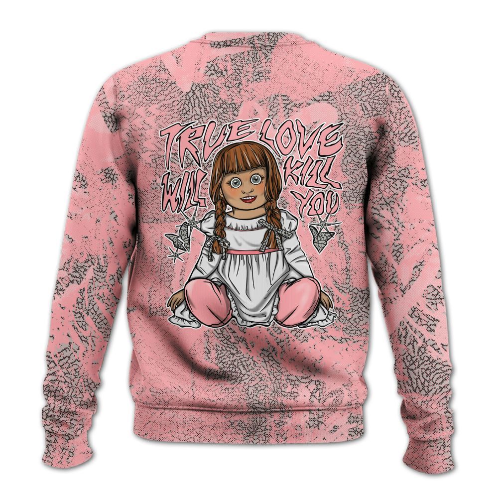 Sweatshirt To Match Retro Wings 3s - Genuine Loves Bear Heart Grunge All Over Print