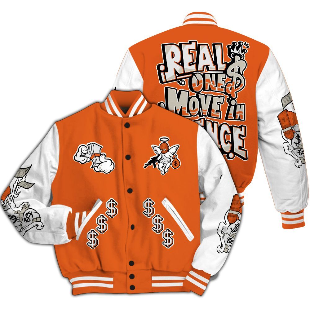 Varsity Jacket To Match High OG Starfish 1s - Ones Move In Silence Graphic All Over Print