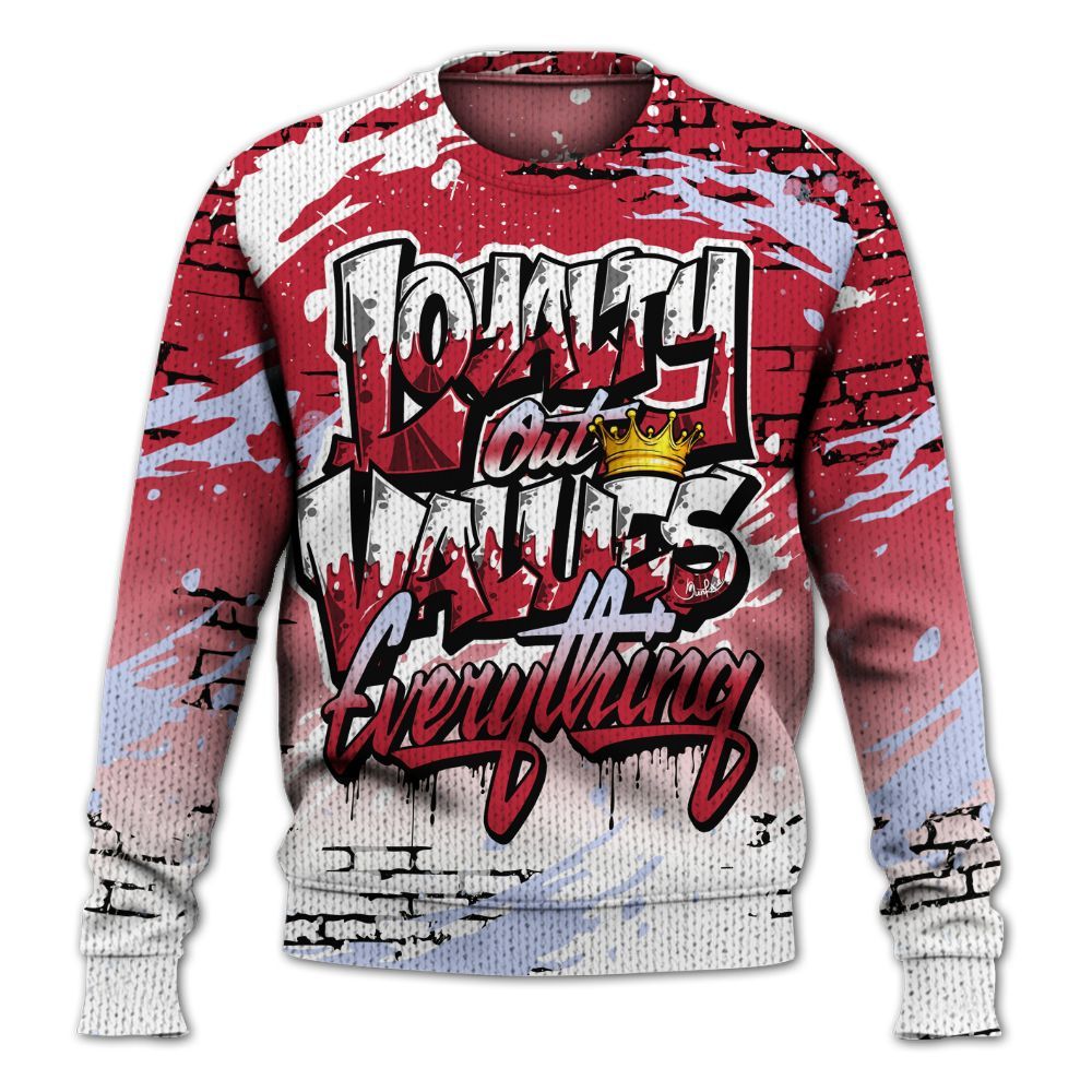 Knitted Sweater To Match Toro Bravo 6s - Values Of Loyalty Drip