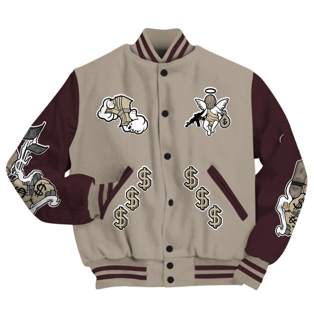 Varsity Jacket To Match AMM Retro Phantom 4s - Ones Move In Silence Graphic All Over Print