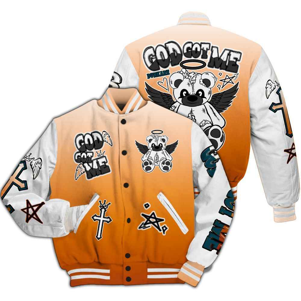 Varsity Jacket To Match Air Max One Block Down Churney - Gods Guides Me Bear All Over Print