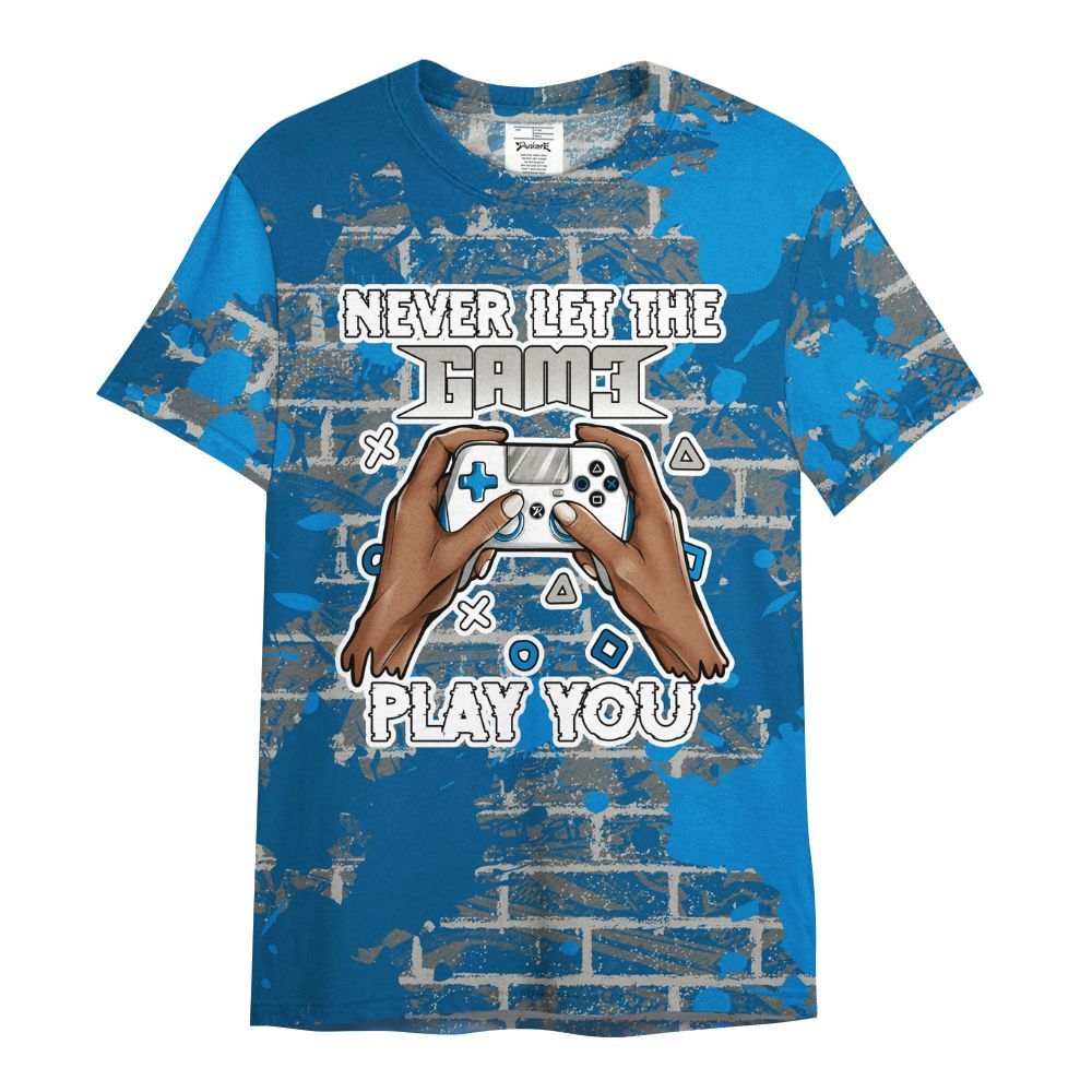 Shirt To Match Industrial Blue 4s - PlayGame Human Brick All Over Print