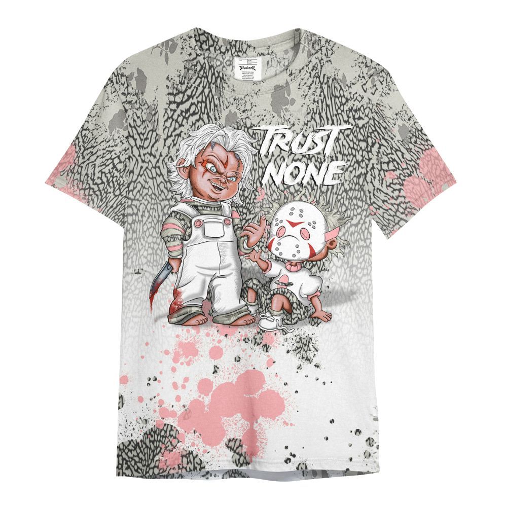 Shirt To Match Retro Wings 3s - Trust No One Scary All Over Print