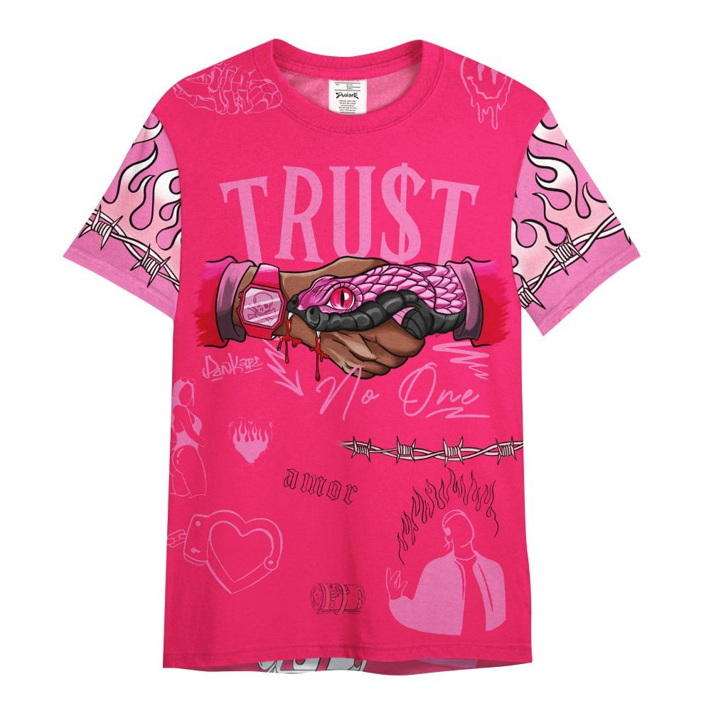 Shirt To Match Air VaporMax Plus Triple Pink - Snake Trust No One All Over Print