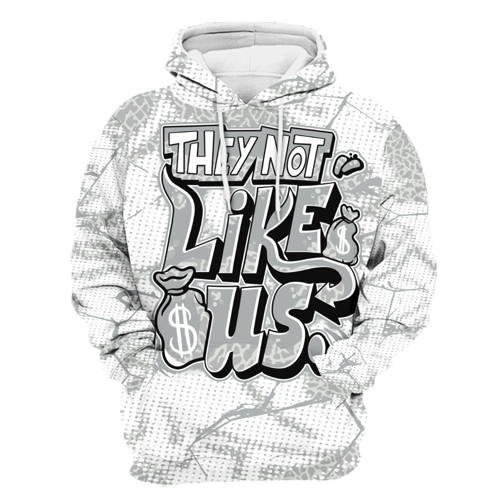 Hoodie To Match Retro Pure Money 3s - Dislike Us Crack All Over Print
