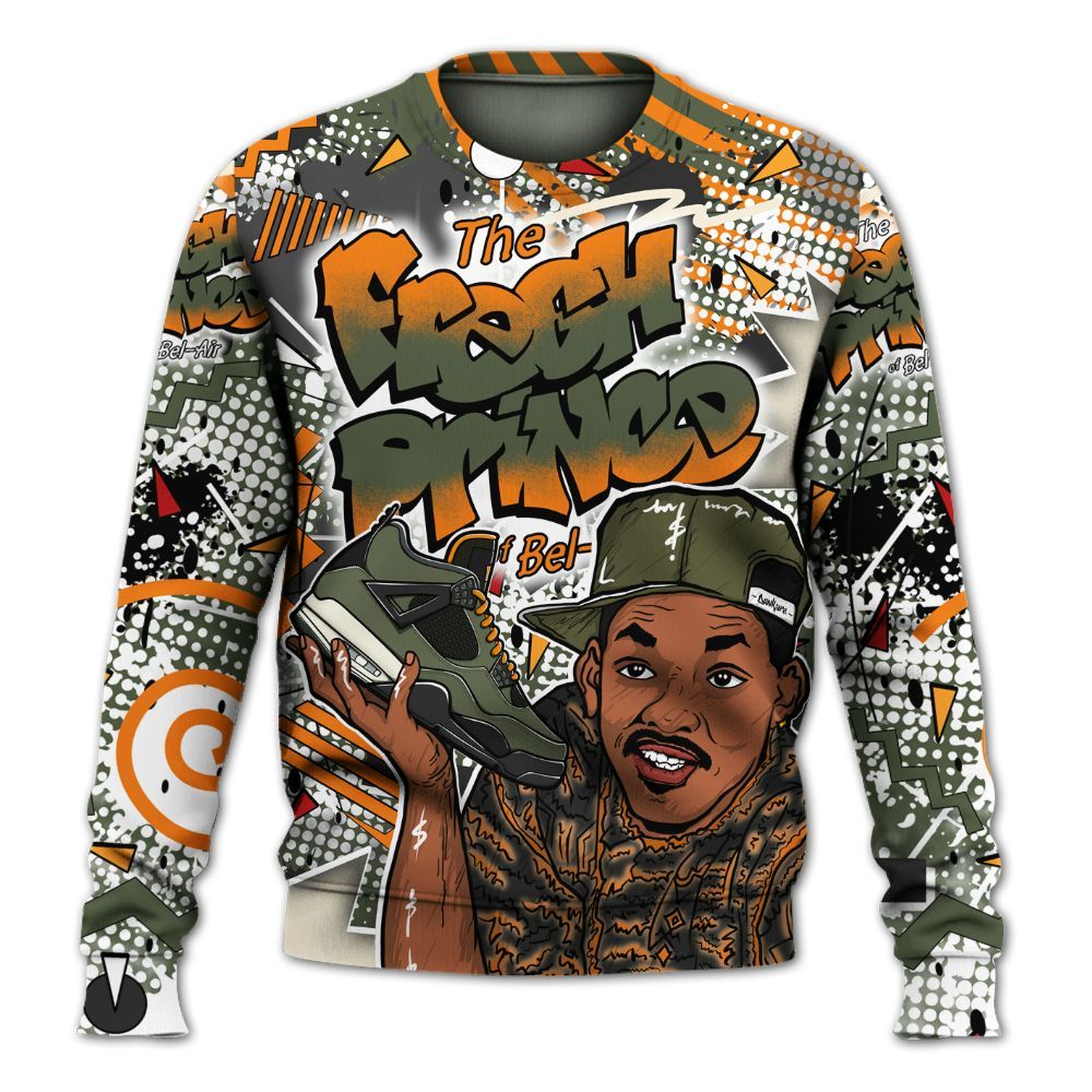 Sweatshirt To Match Retro Undefeated 4s - Fresh Sneaker 90s All Over Print