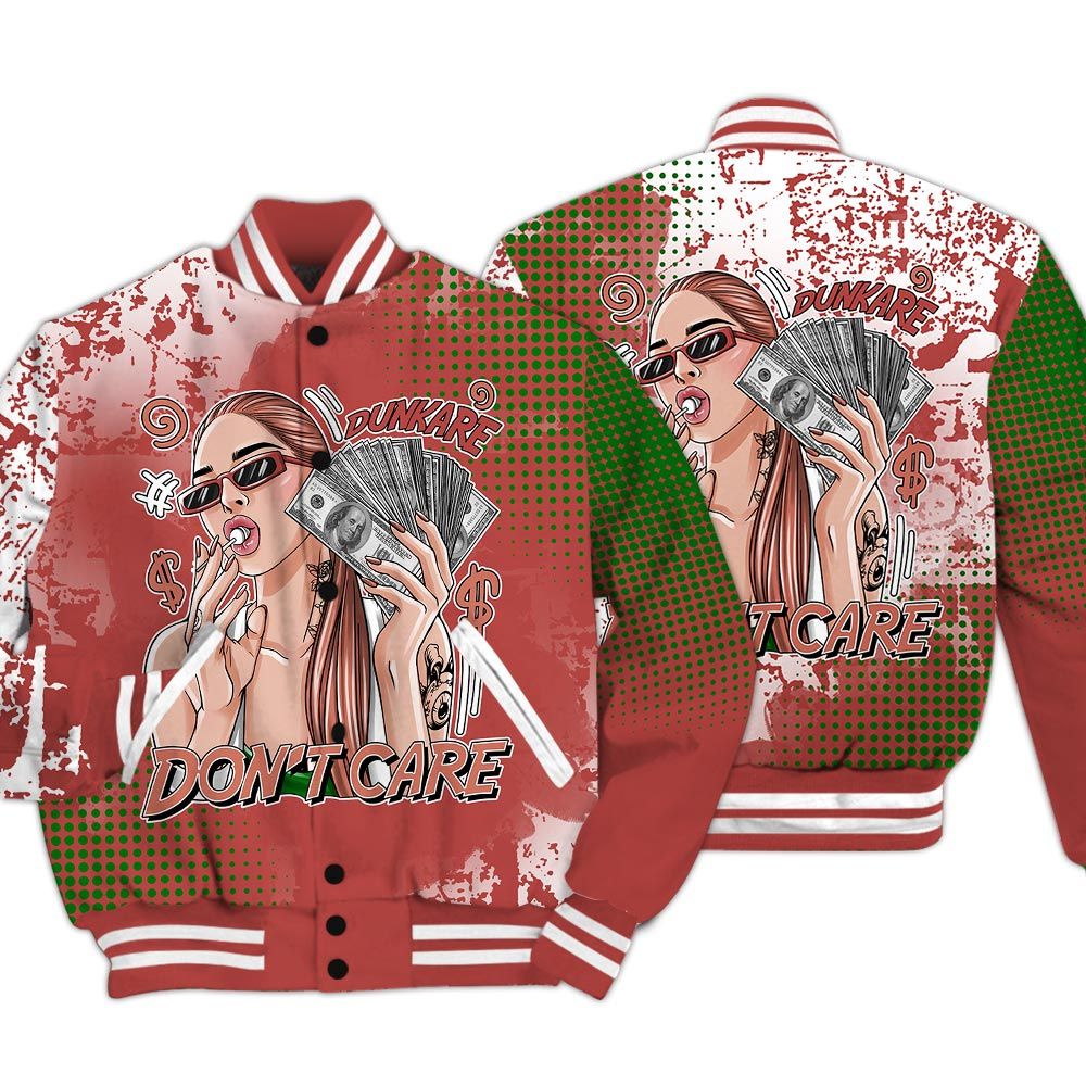 Varsity Jacket To Match Dune Red 13s - IDC Unique Glitch Dot Varsity Jacket Unisex