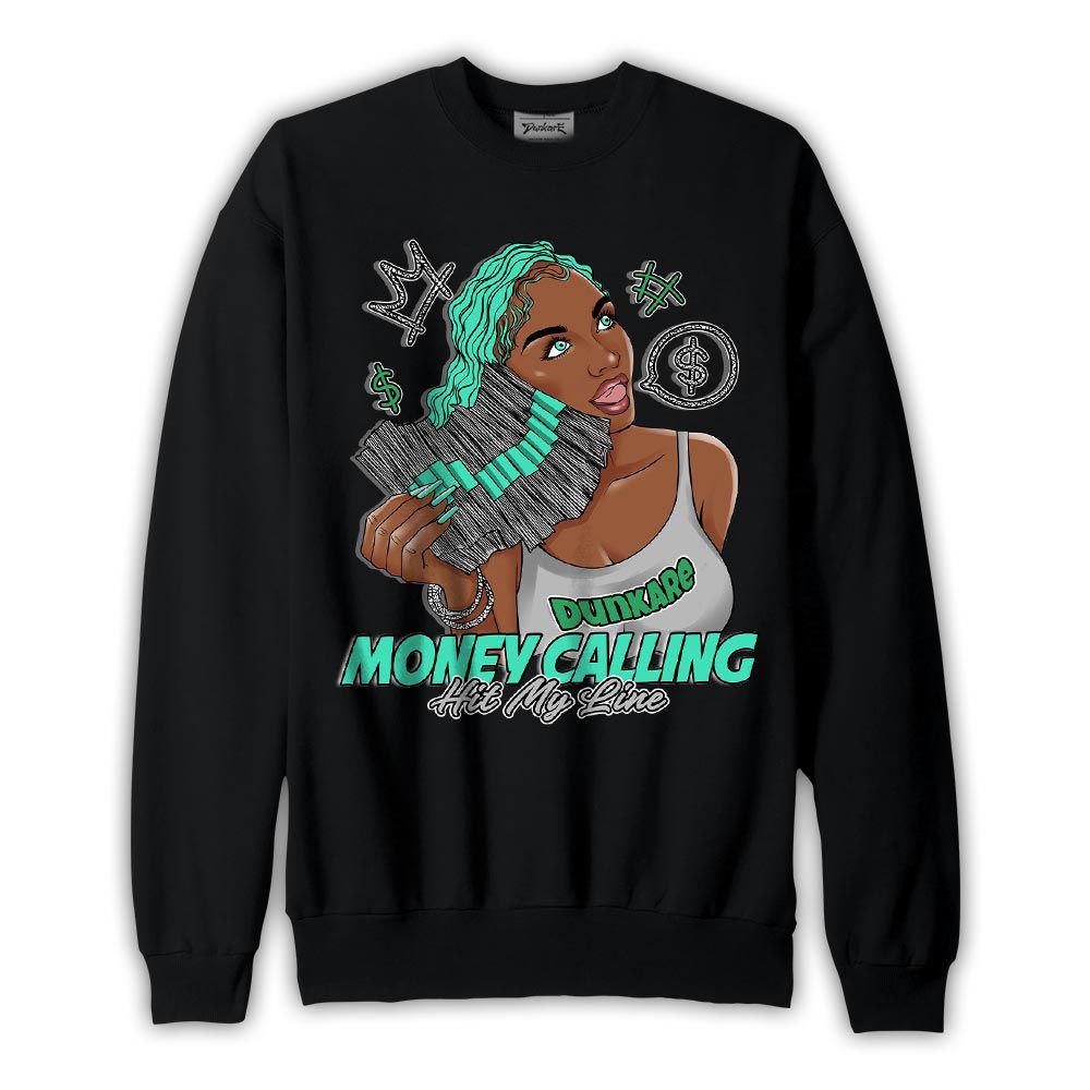 Sweatshirt To match Black Green Glow 3s Sweatshirt - Moneycall Unique Graphic