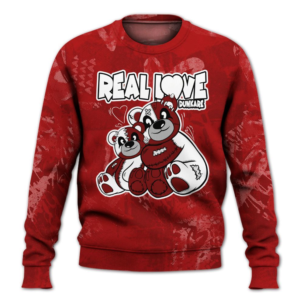 Sweatshirt To Match Red Taxi 12s - Sincere Fondness Bear All Over Print