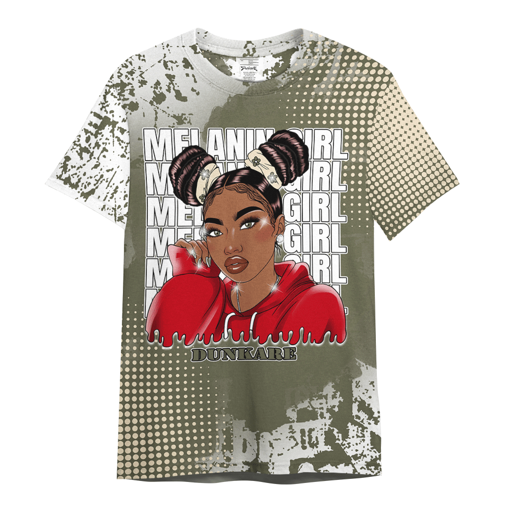 Shirt To Match Low OG Medium Olive 1s - Melaninn Unique Glitch Dot Shirt Unisex