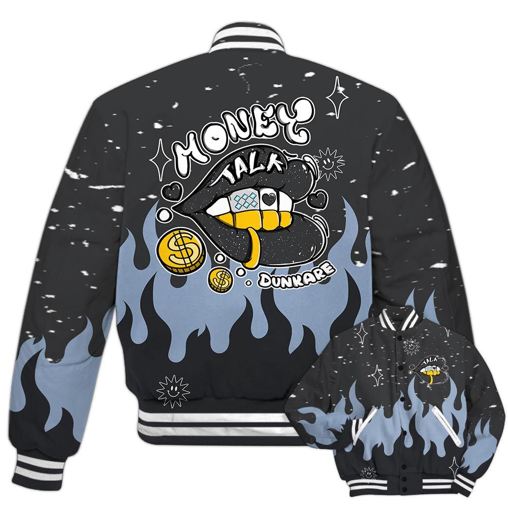 Varsity Jacket To Match Reverse Black White 6s - Money Talk Retro Varsity Jacket Outfit