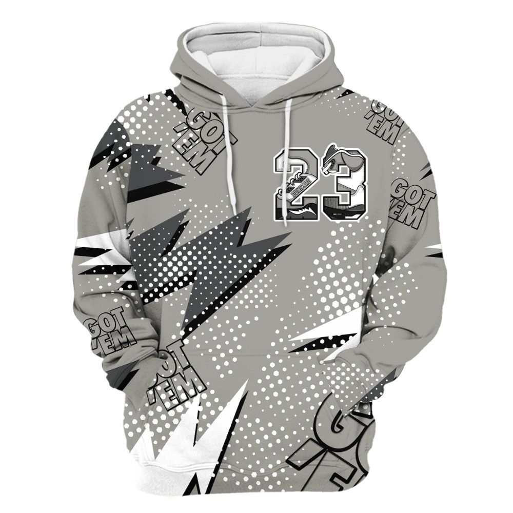 Hoodie To Match High Satin Shadow 1s - Custom Name Number 23 5s All Over Print