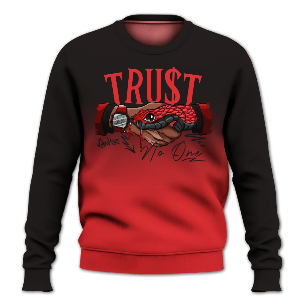 Sweatshirt To Match Chile Red 9s - Snake Trust No One Drip All Over Print