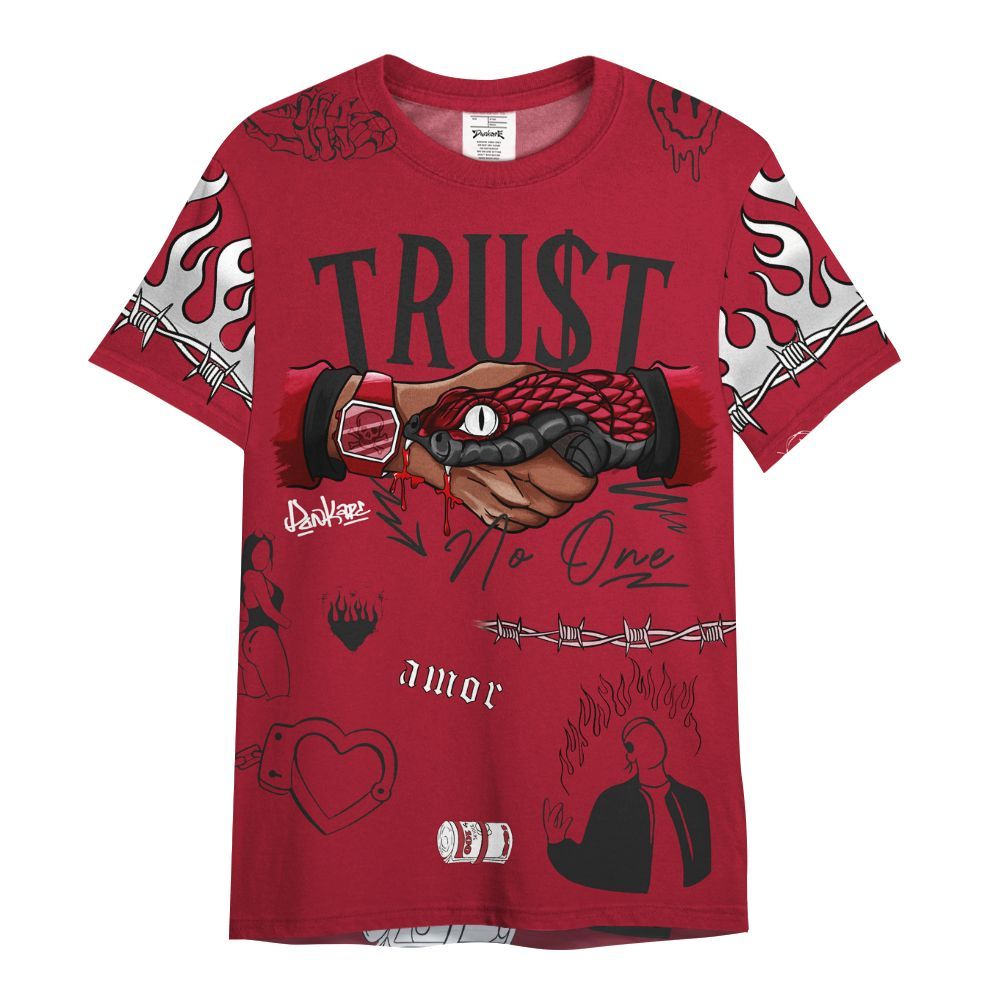 Shirt To Match High OG Black Toe Reimagined 1s - Snake Trust No One All Over Print