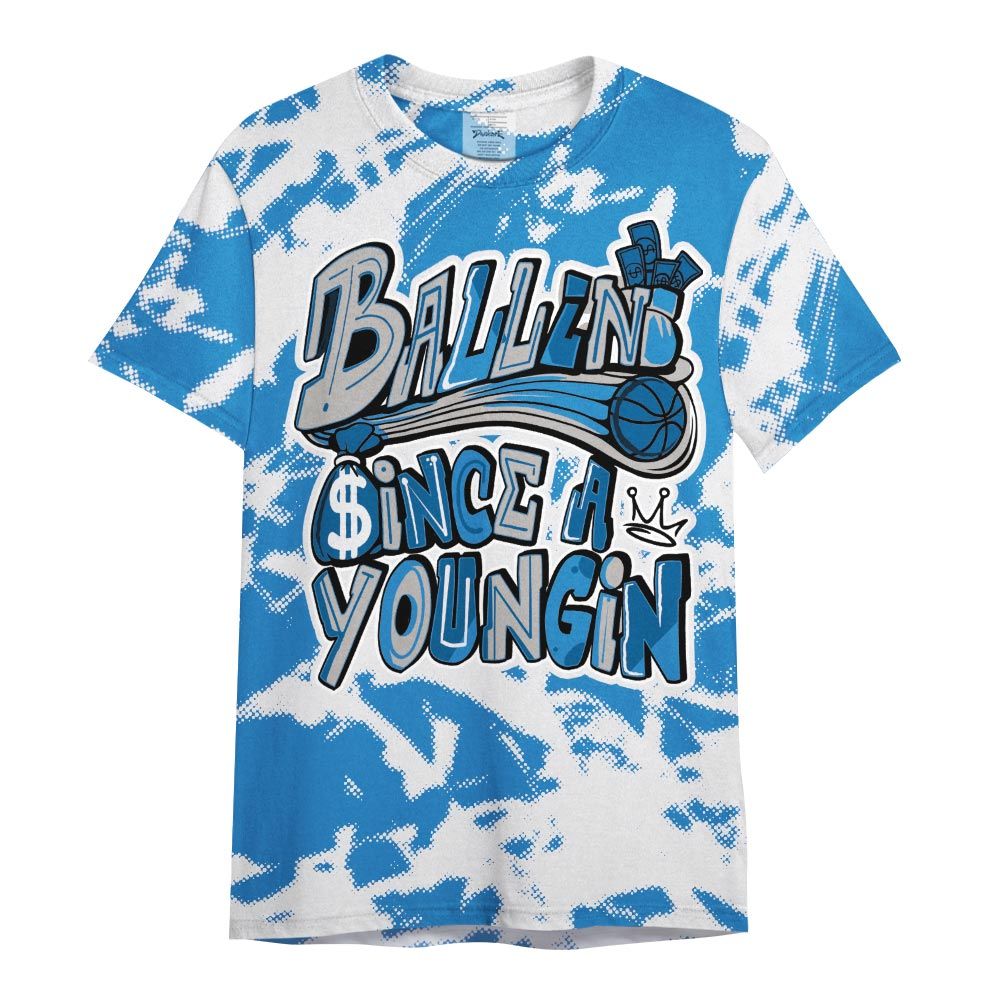 Shirt To Match Industrial Blue 4s - Ballin' Since A Youngin Abstract Shirt Unisex