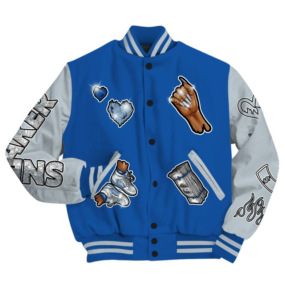 Varsity Jacket To Match Low Space Royal 11s - Sneakerz Girlz All Over Print
