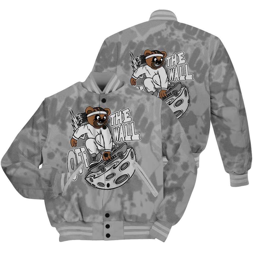 Varsity Jacket To Match Black Wolf Grey 12s Shirt - Quirky Bear Street All Over Print