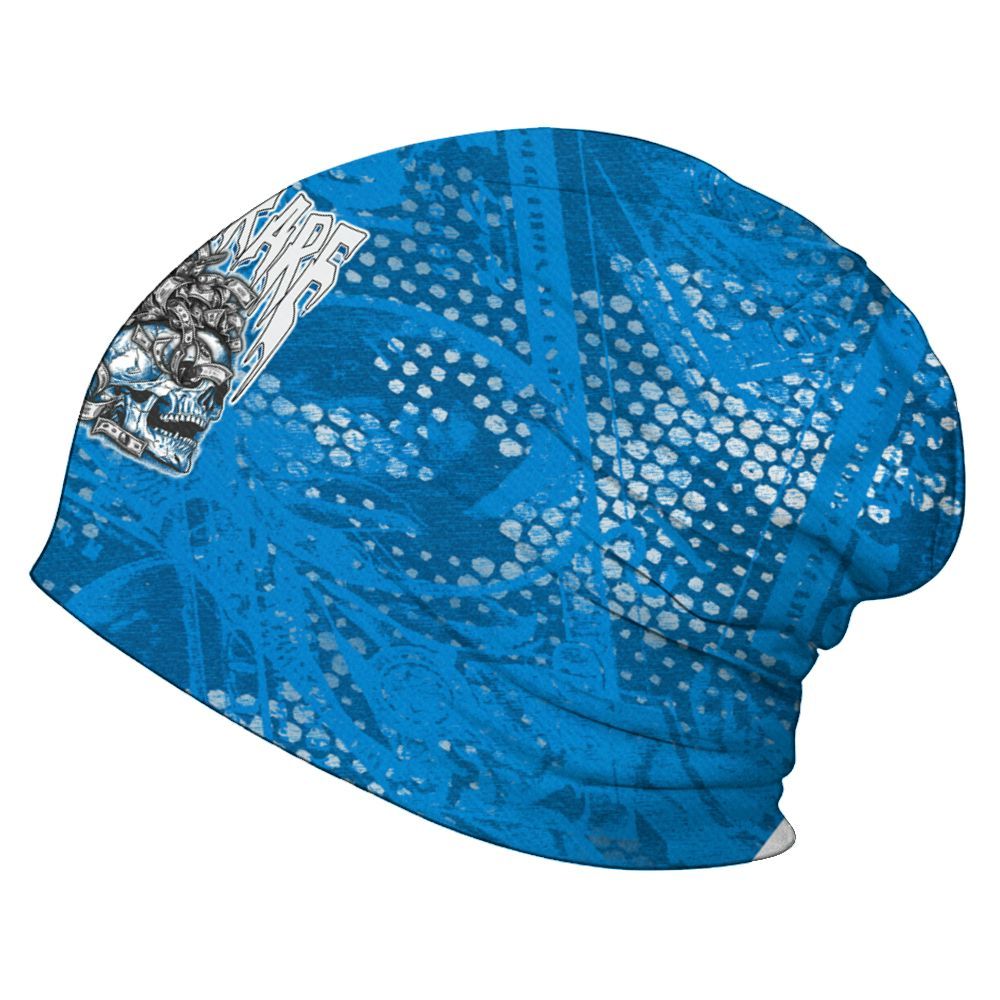 Beanie Hat To Match Industrial Blue 4s - From Rags To Riches Graphic