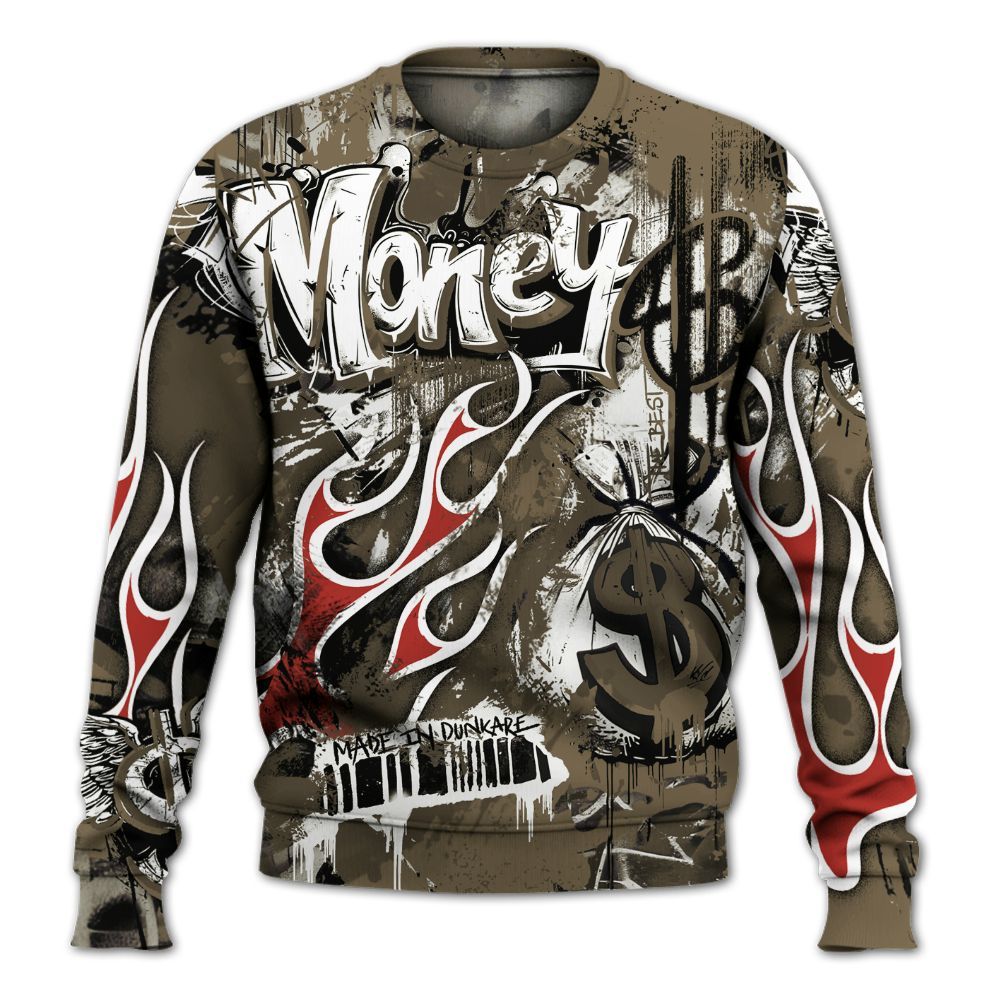 Sweatshirt To Match Olive 9s - The Best Money All Over Print