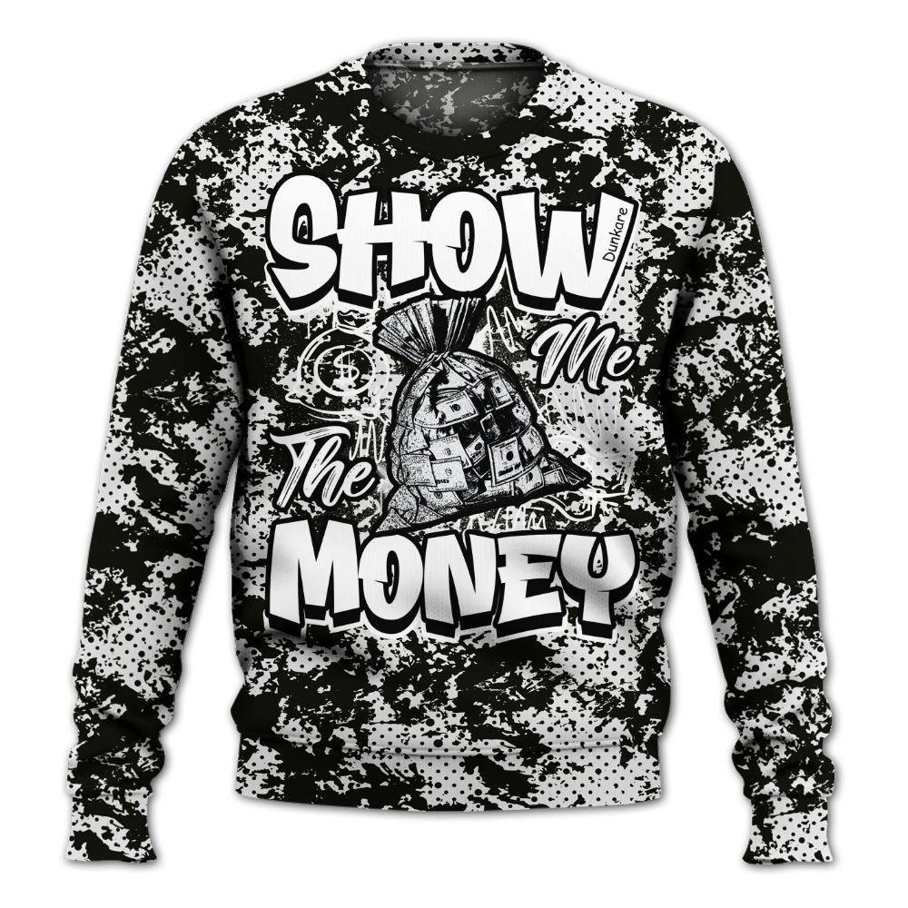 Sweatshirt To Match Baroque Brown 12s - Show Me The Money Retro All Over Print