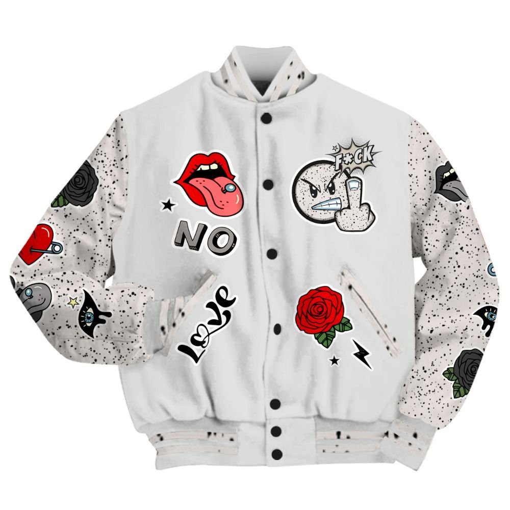 Varsity Jacket To Match Retro Reverse Metallic 5s - FK Around Find Out All Over Print