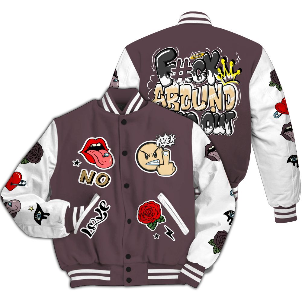 Varsity Jacket To Match AMM Black 3s - FK Around Find Out All Over Print