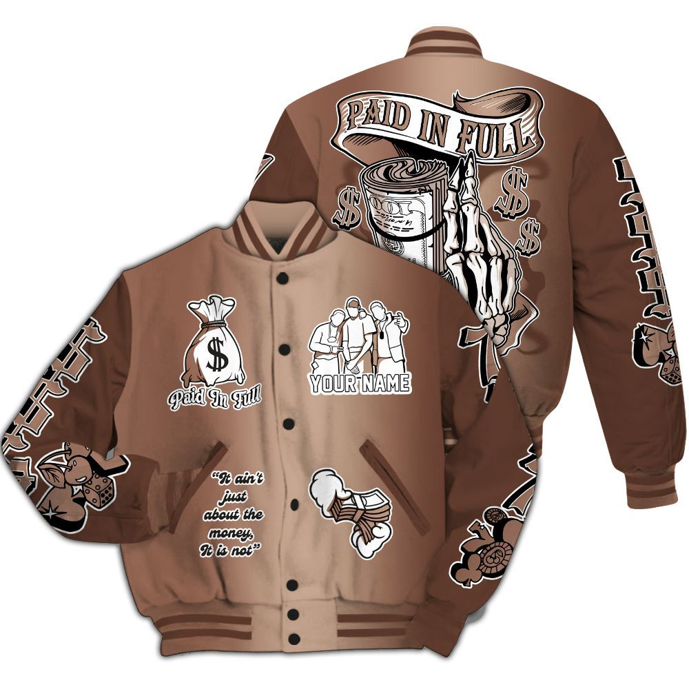 Varsity Jacket To Match KD 4 Christmas - Paid In Full Baseball Varsity Jacket Custom Name All Over Print
