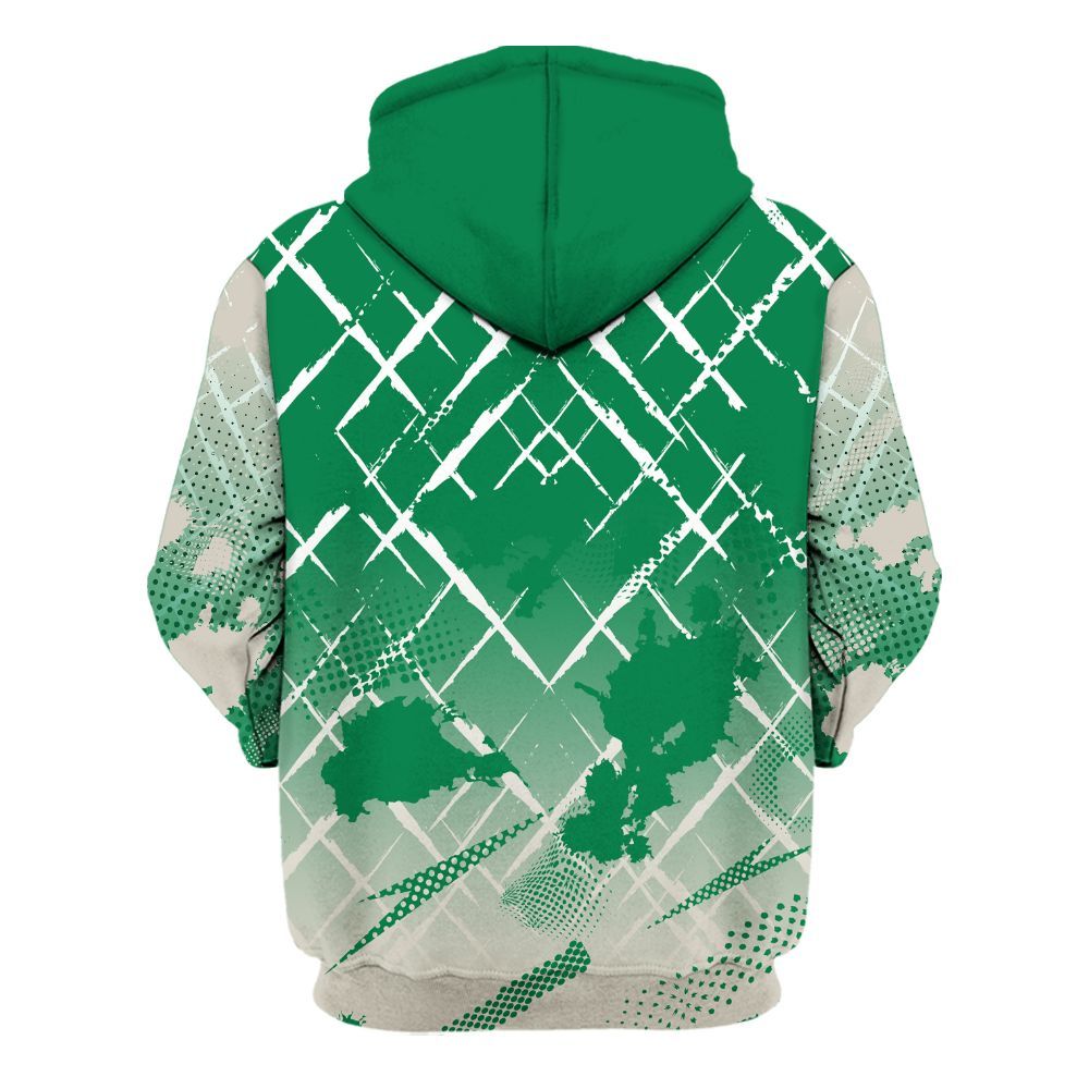 Hoodie To Match Lucky Green 2s - Halftone Stand Business Dripping All Over Print