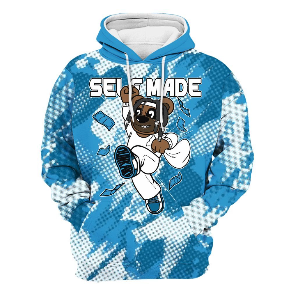 Hoodie To Match Powder Blue 9s - Autonomous Bear Abstract Halftone All Over Print