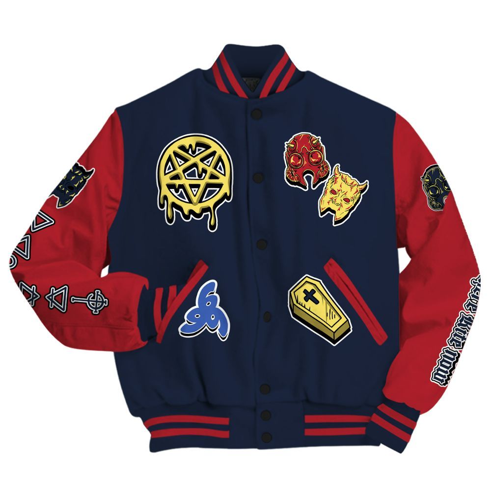 Varsity Jacket To Match Dunk Low COJP What The 2024 - Apocalypse Skeleton All Over Print