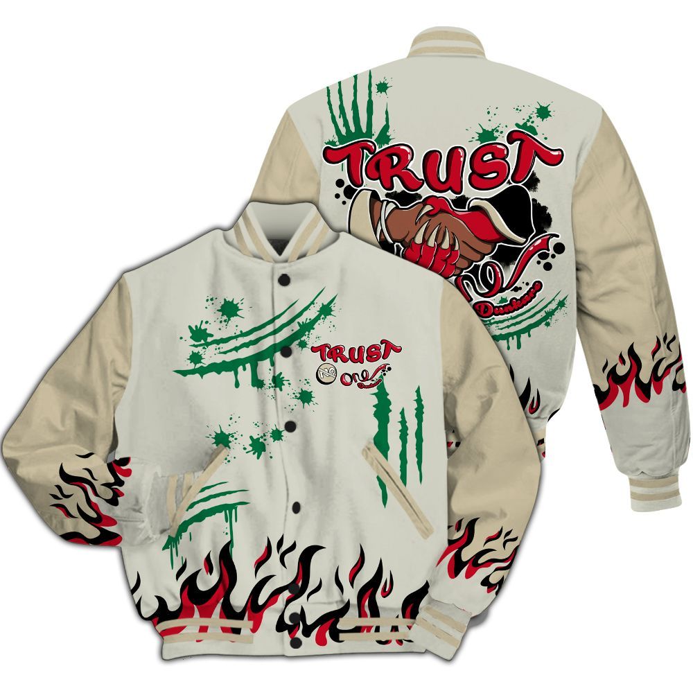 Varsity Jacket To Match El Grito 5s - Graphic Trust No One All Over Print