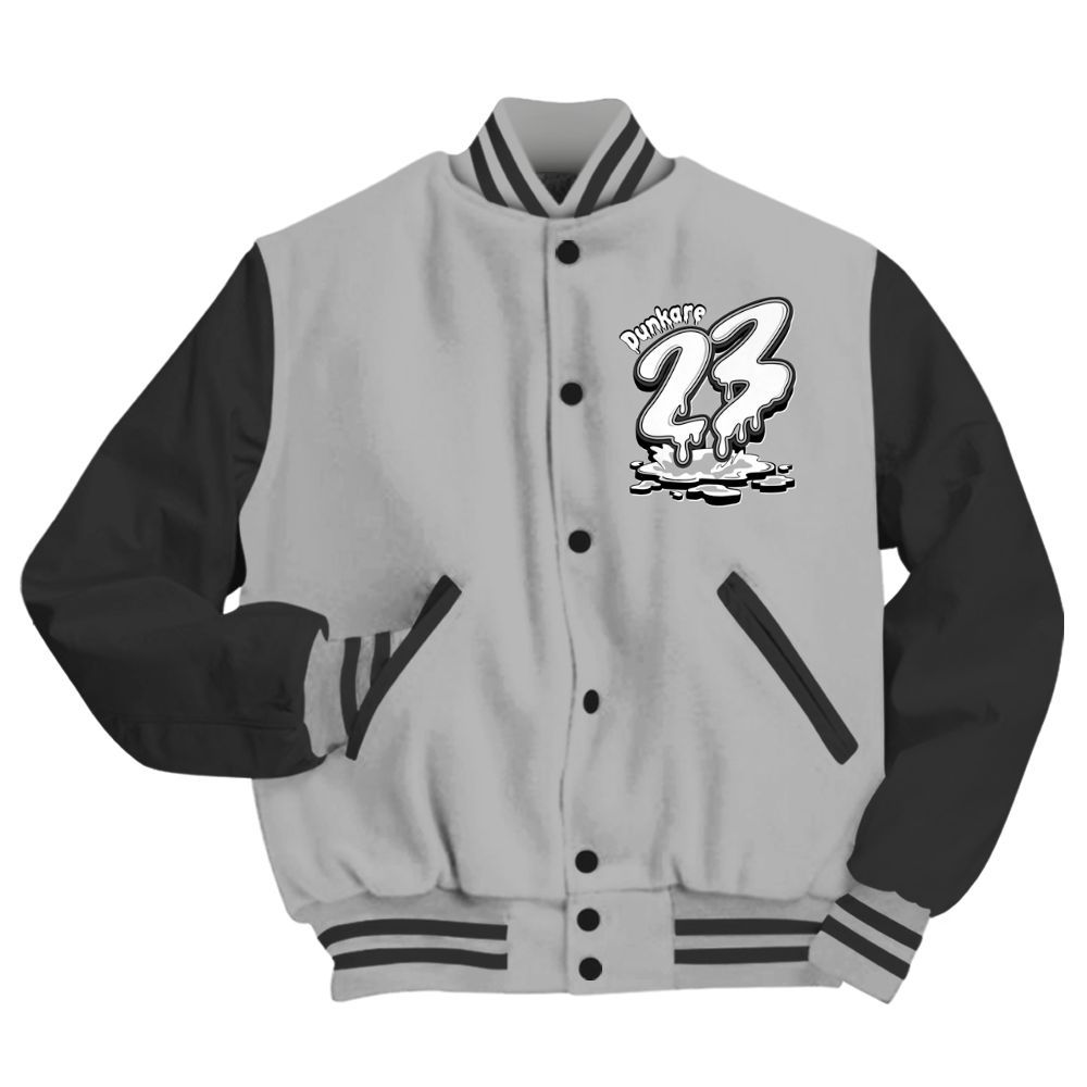 Varsity Jacket To Match NOCTA Black 2s - Custom Name 23 Drip All Over Print