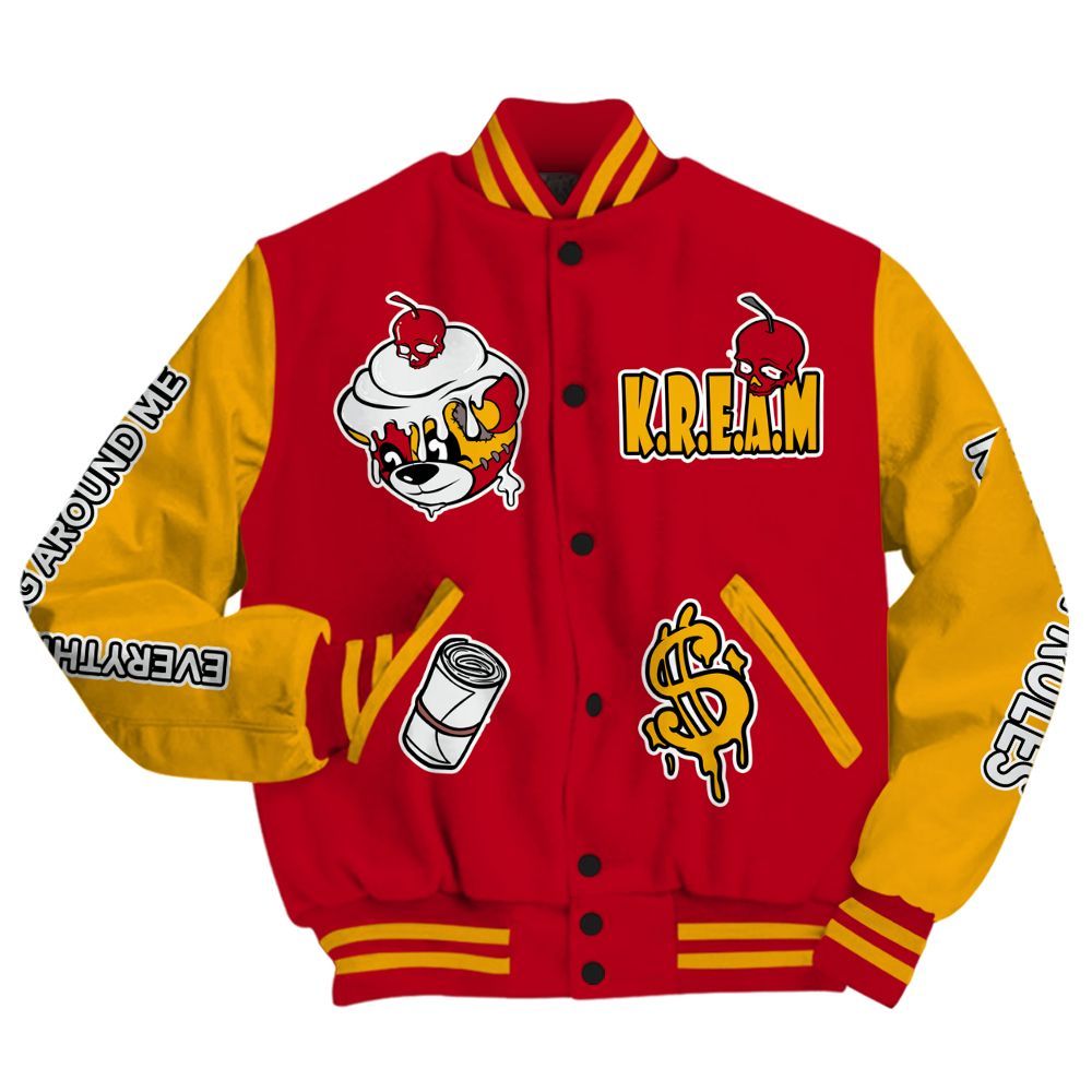 Varsity Jacket To Match Cardinal 7s - Loot Bear All Over Print