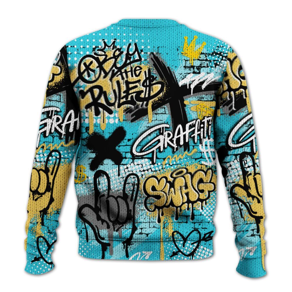 Sweater To Match Retro Gamma Blue 11s - True It Real Graffiti Streetwear Graphic
