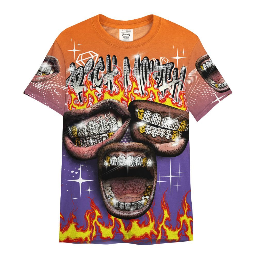 Shirt To Match Air Max Waffle SP Voltage Purple - Rich Mouth Fire Rap Retro 90s All Over Print