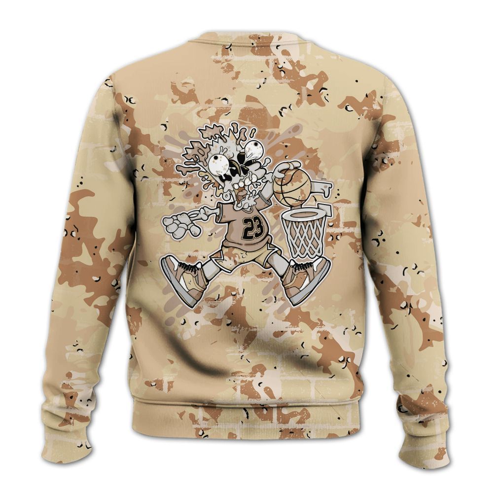 Sweatshirt To Match Desert Camo 3s - 85's Dunks Graphic Halloween All Over Print