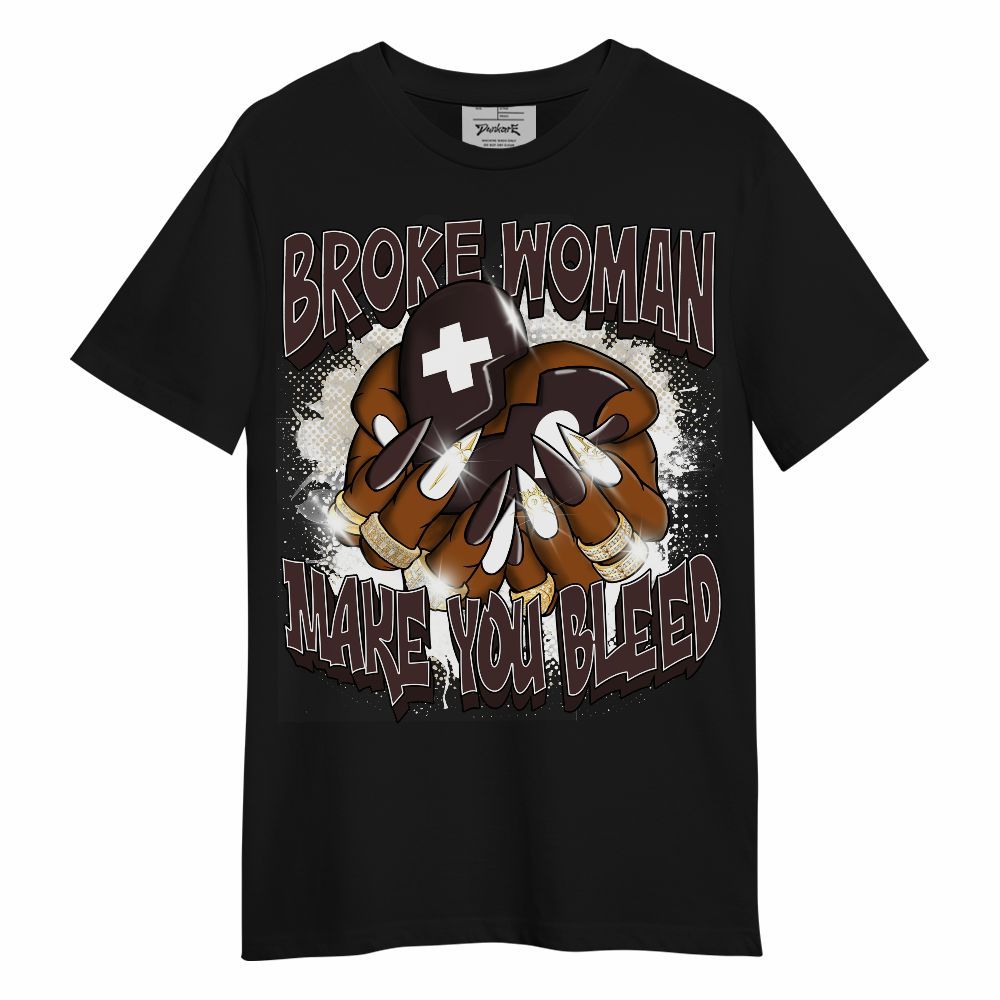 Shirt To Match Burgundy Crush 3s - Broke Woman Heart Retro Unisex Shirt