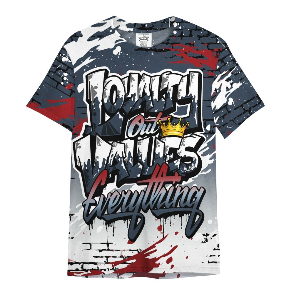 Shirt To Match Retro Olympic 6s - Values Of Loyalty Drip All Over Print